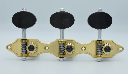  Barnett tuners - Brass, Ebony Buttons, 