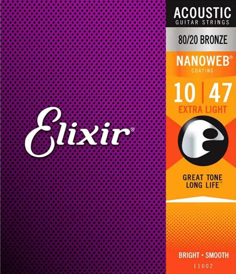 EL-11002 |Elixir Nanoweb string set acoustic coated 80/20 bronze