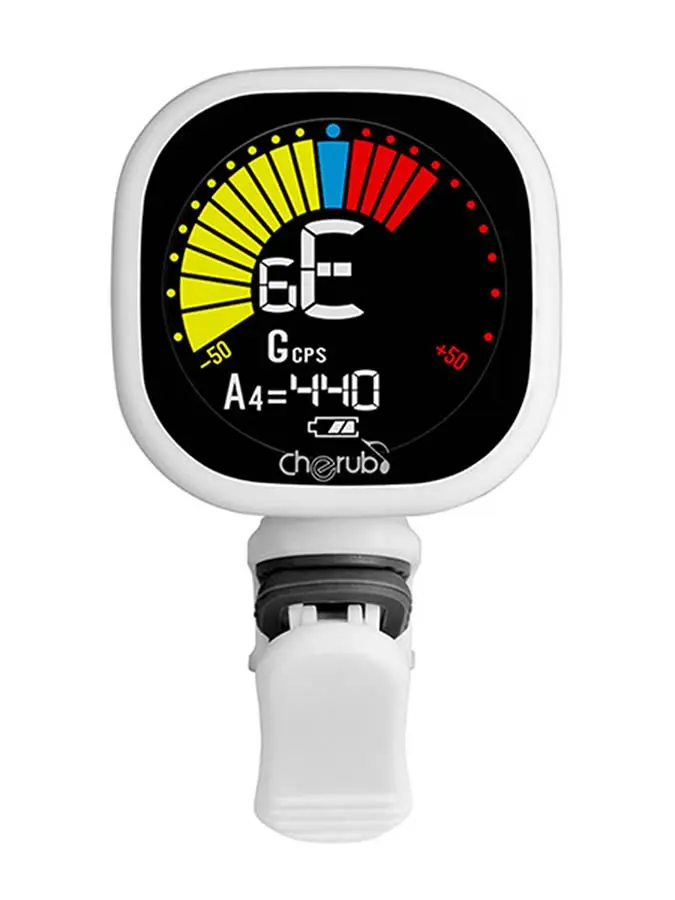 Cherub rechargeable chromatic auto-on tuner (also G+B+U)