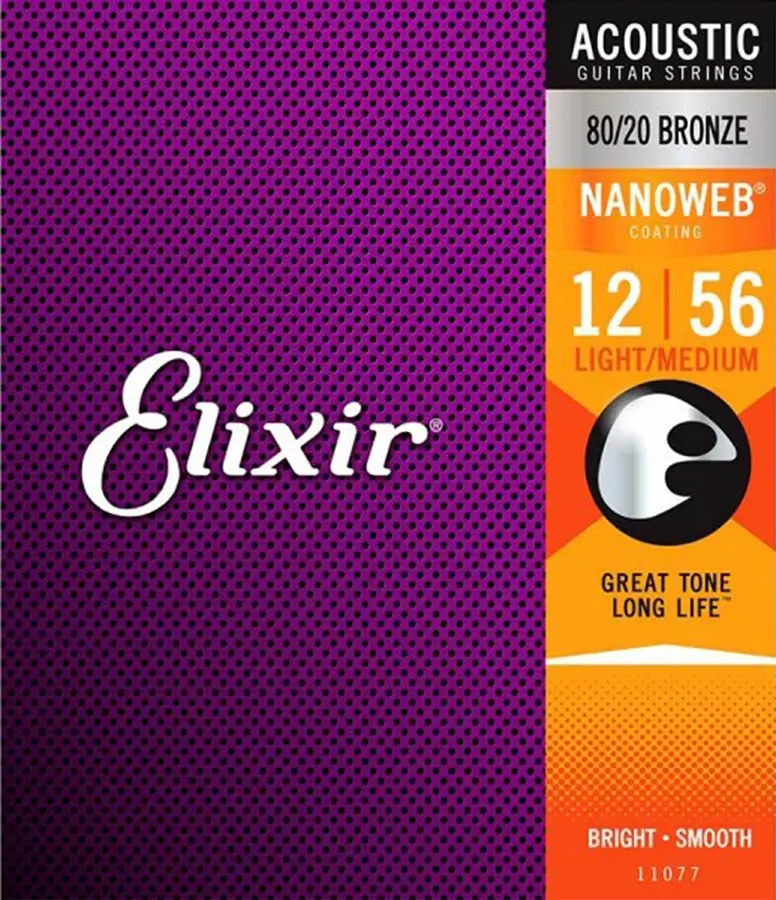 EL-11077 |Elixir Nanoweb string set acoustic coated 80/20 bronze 
