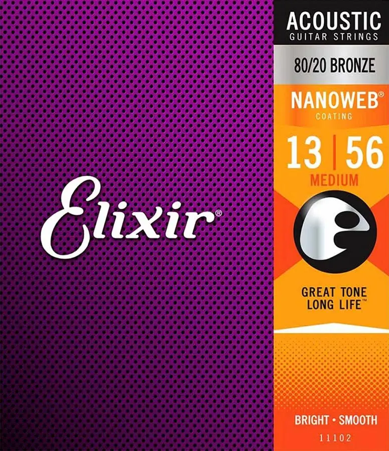 EL-11102 |Elixir Nanoweb string set acoustic coated 80/20 bronze