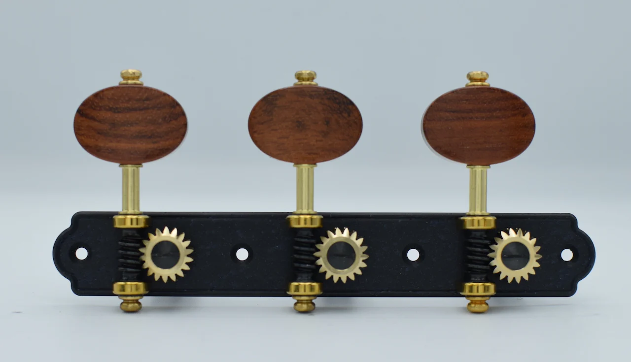  Barnett tuners - Trinity Black, Snakewood Buttons,