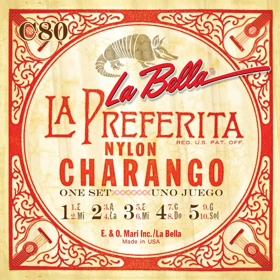 La Bella World Folk string set charango 